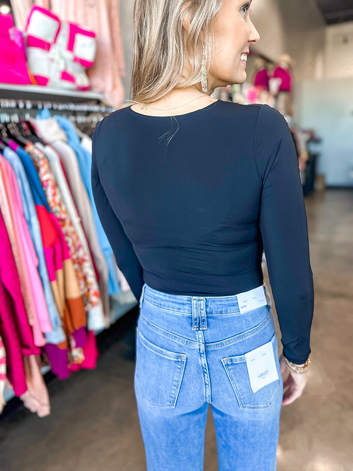 Donna Double-Layered Long Sleeve Bodysuit