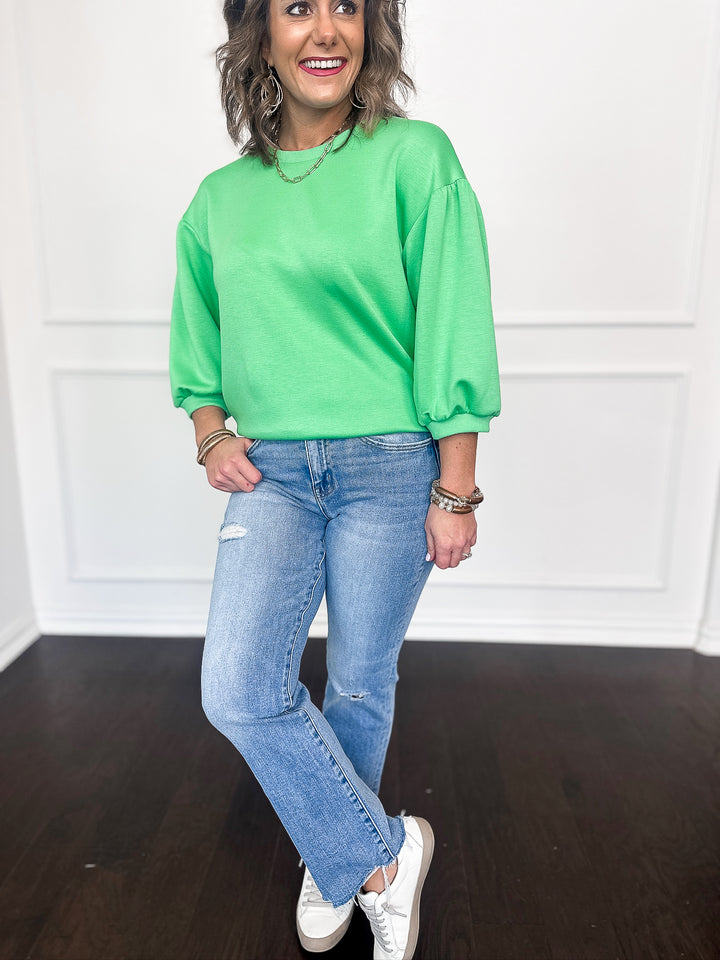 Vervet High Rise Straight Distress Hem