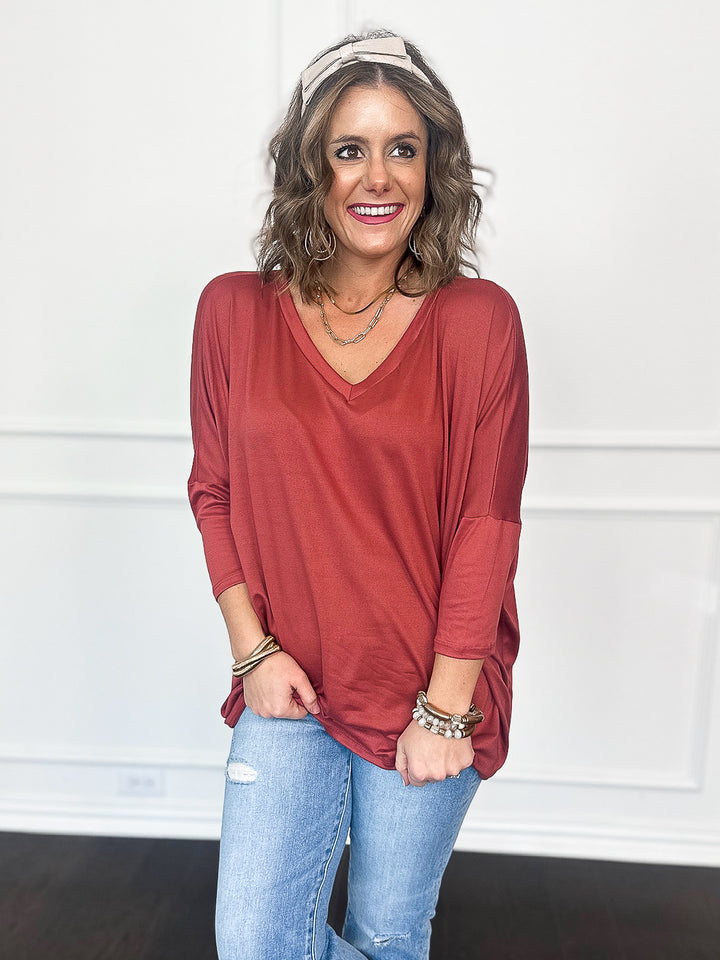 Comfort & Style V Neck Dolman