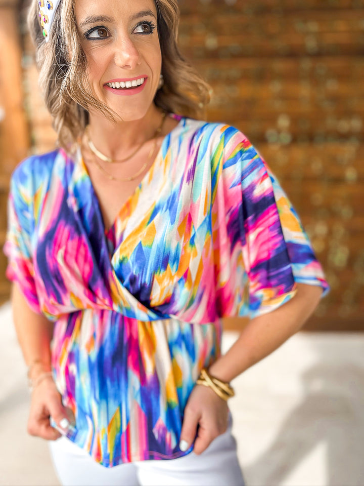 Bright Feelings Watercolor Top