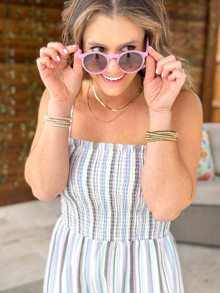 Sandy Toes Smocked Jumpsuit