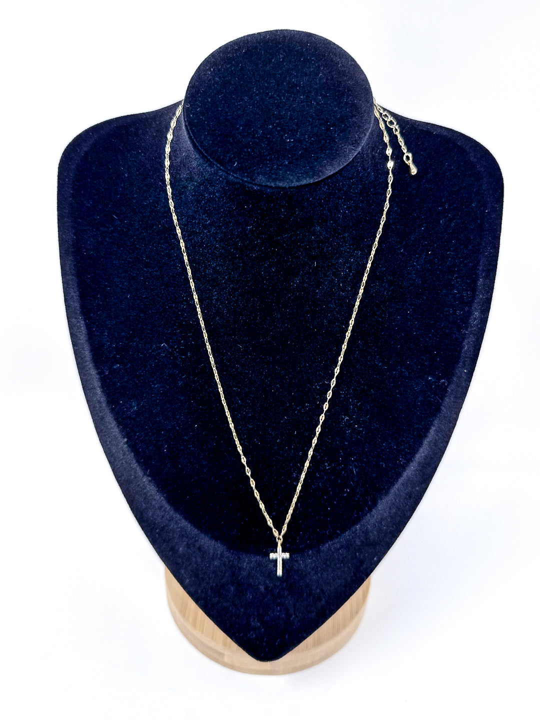 Gold Chain with Rhinestone Cross