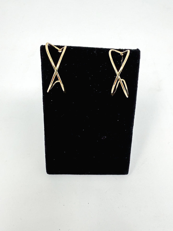 Gold Double Hoops
