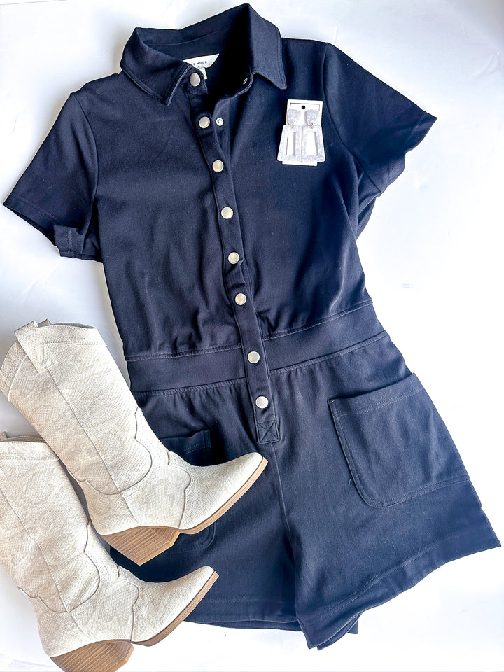 Sally Snap Front Romper