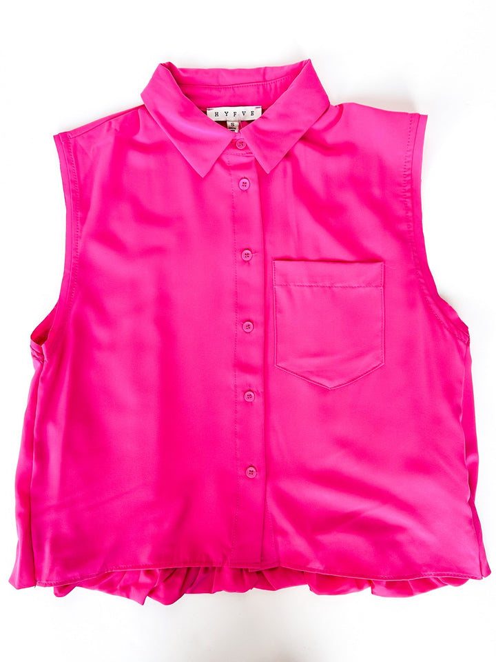 Christy Crop Button Up