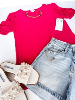 Elastic & Fantastic Bubble Sleeve Top