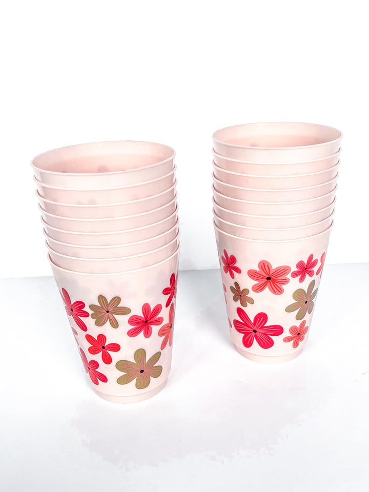 Floral Colored Cups