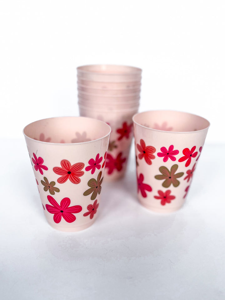 Floral Colored Cups