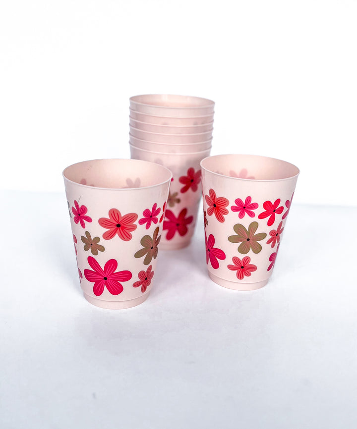 Floral Colored Cups