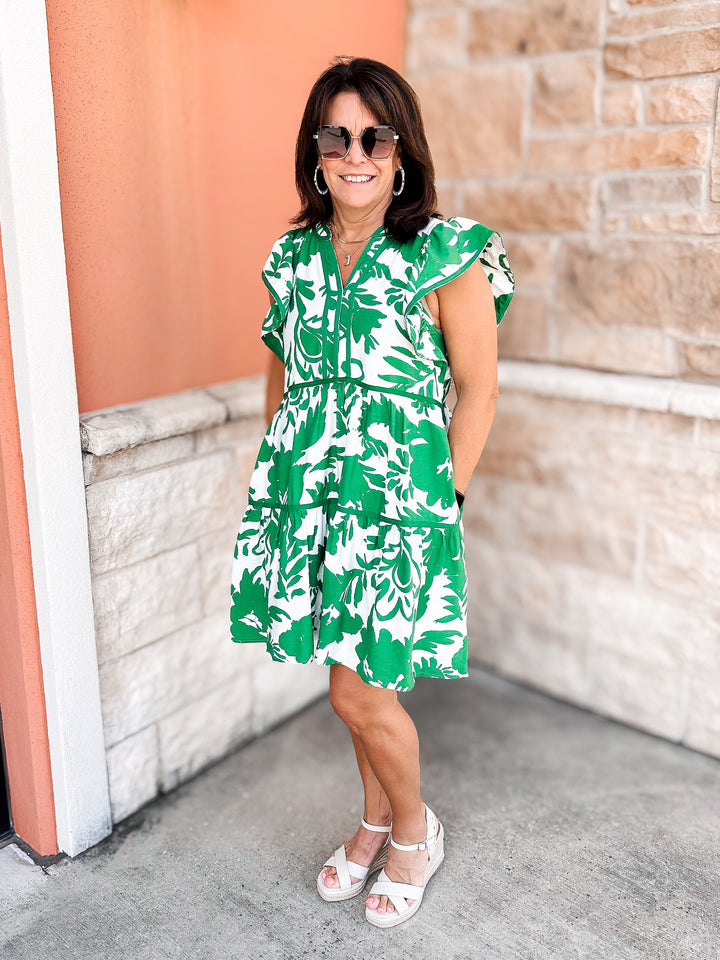 Garden Muse V Neck Dress