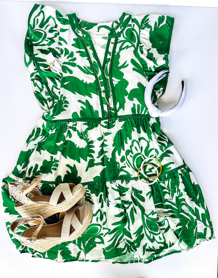 Garden Muse V Neck Dress