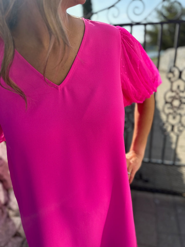 Candy Puff Sleeve Dress