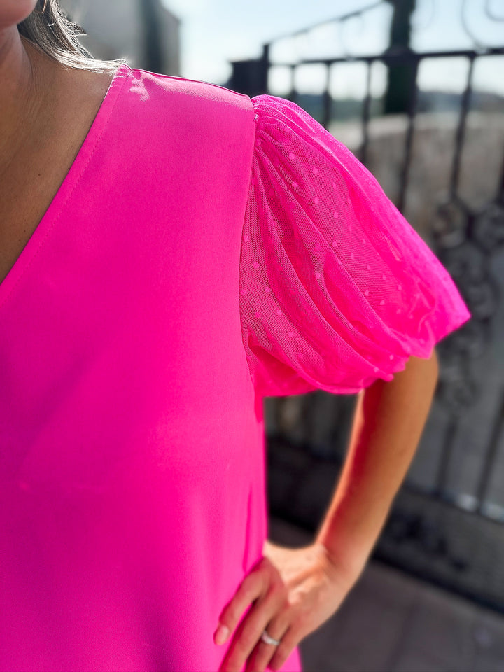 Candy Puff Sleeve Dress