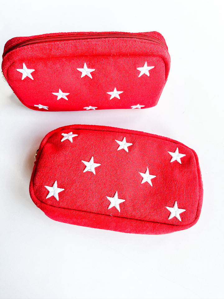 Terry Stars Zip Pouch