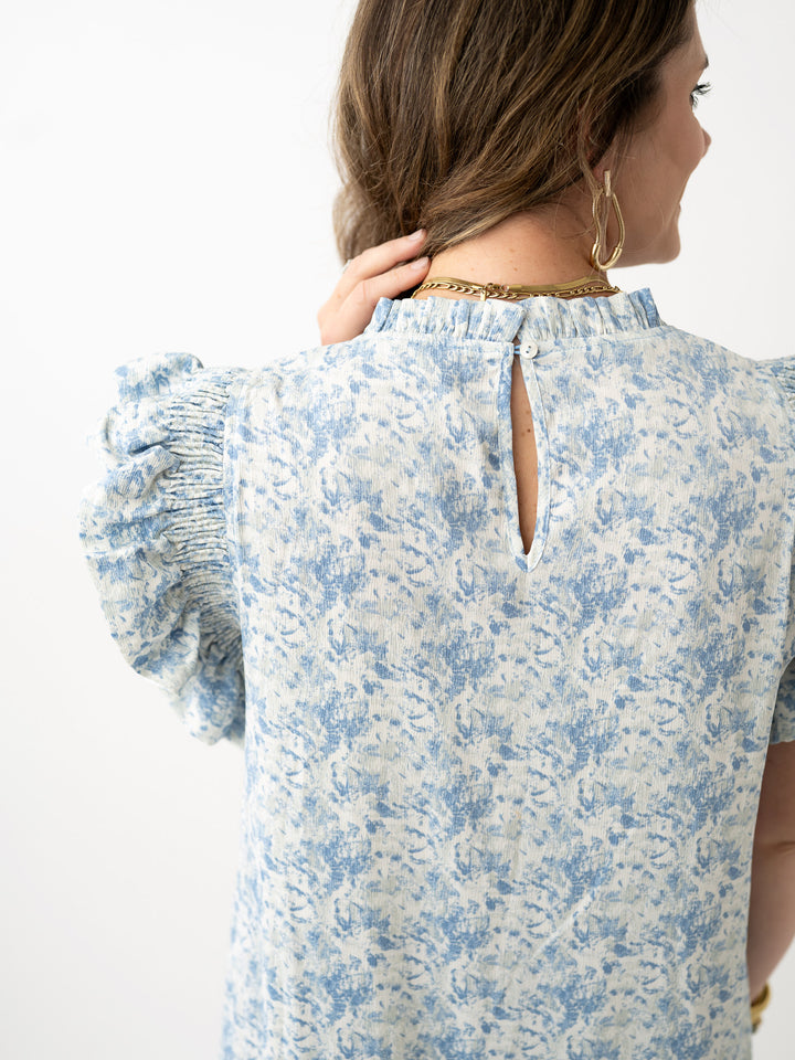 Francie Fancy Sleeve BluesDress