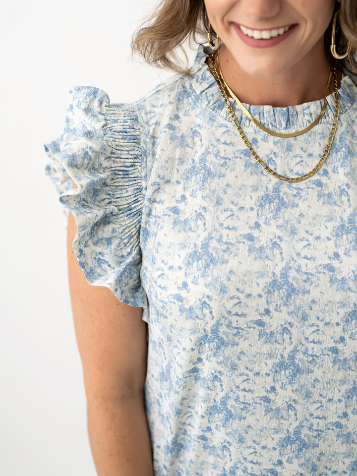 Francie Fancy Sleeve BluesDress