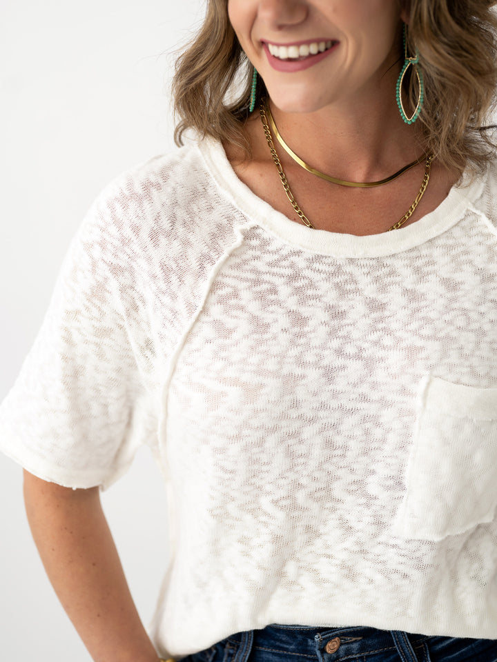 Tiffany Textured Pocket Top