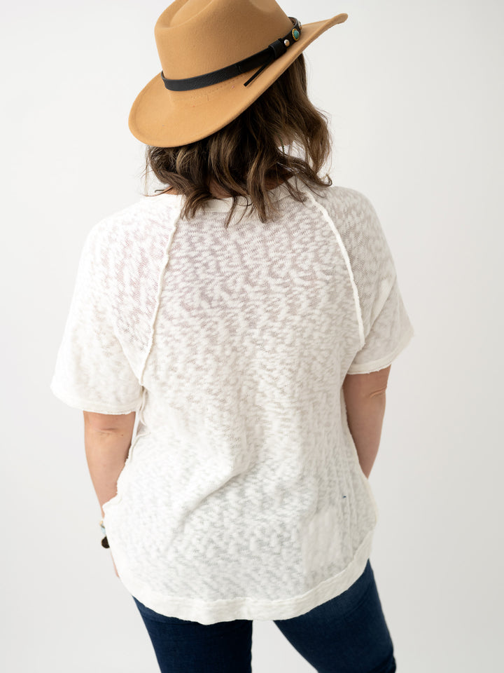 Tiffany Textured Pocket Top