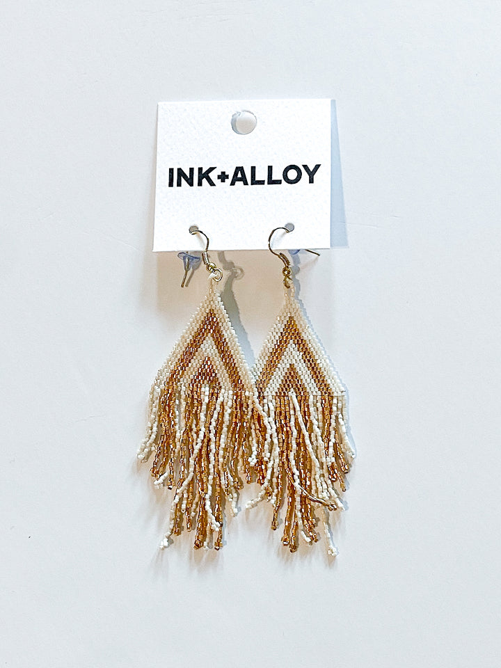 Haley Stripe Haley Earring with Fringe - Ink + Alloy