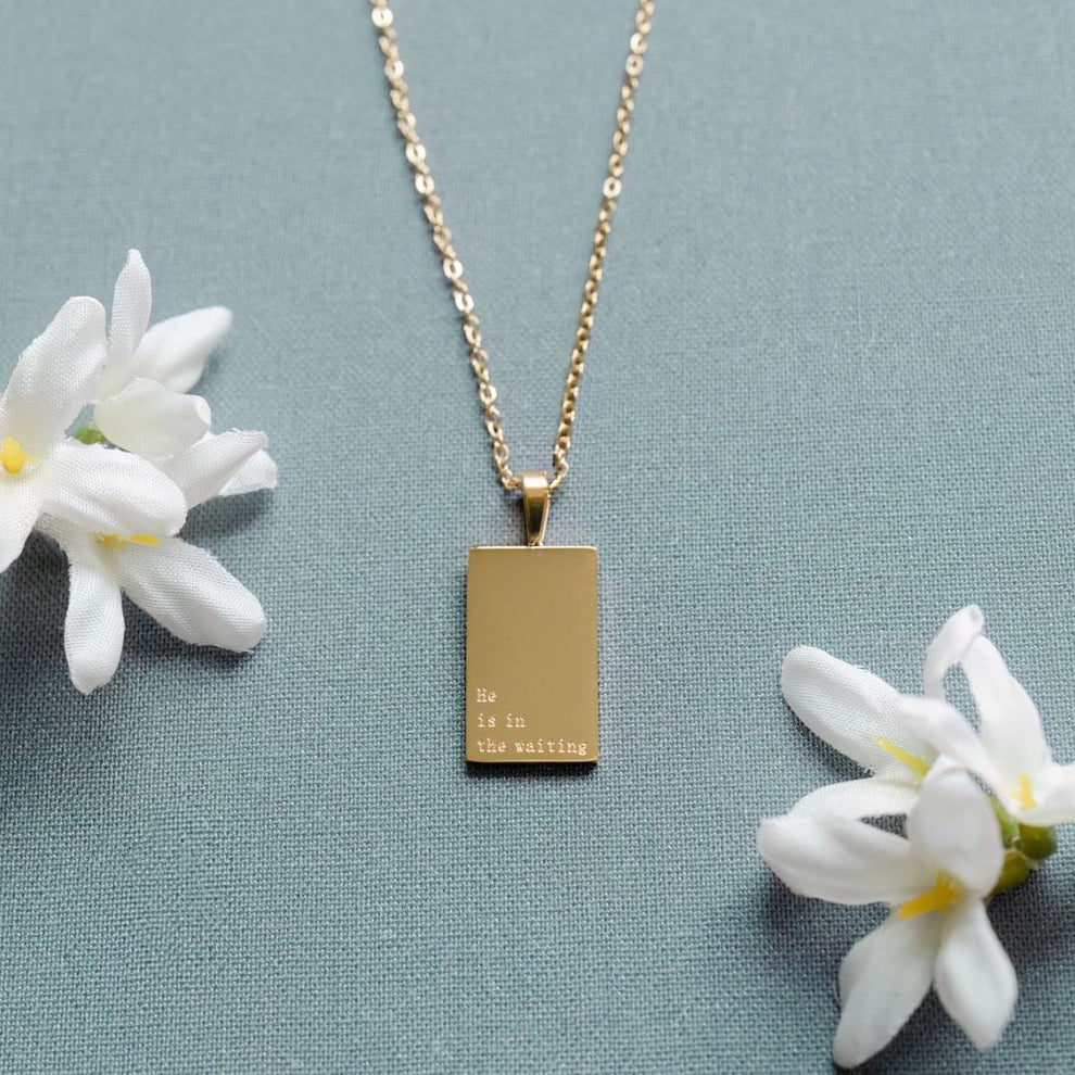 Jenessa Wait "He is in the Waiting" Necklace