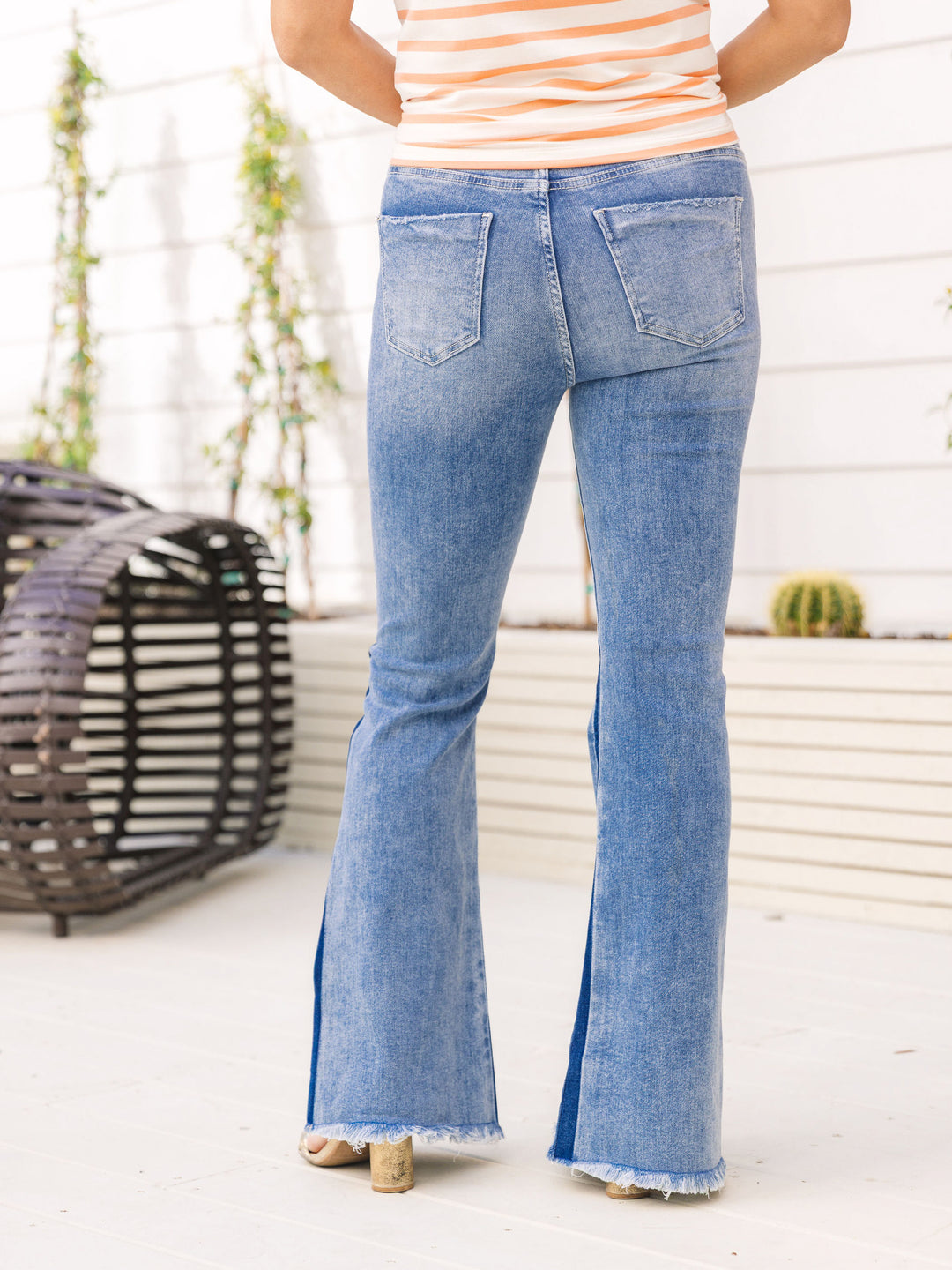 Risen High Rise Side Shadow Slit Jeans