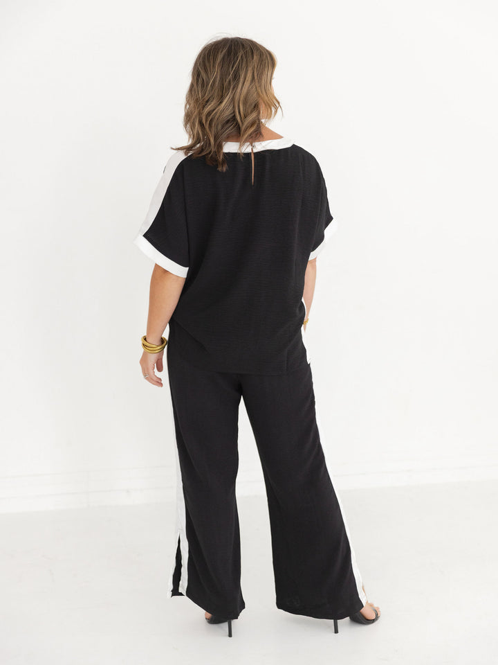 Sassy Side Stripe Blouse