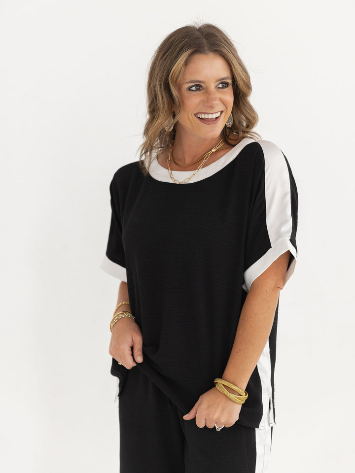 Sassy Side Stripe Blouse
