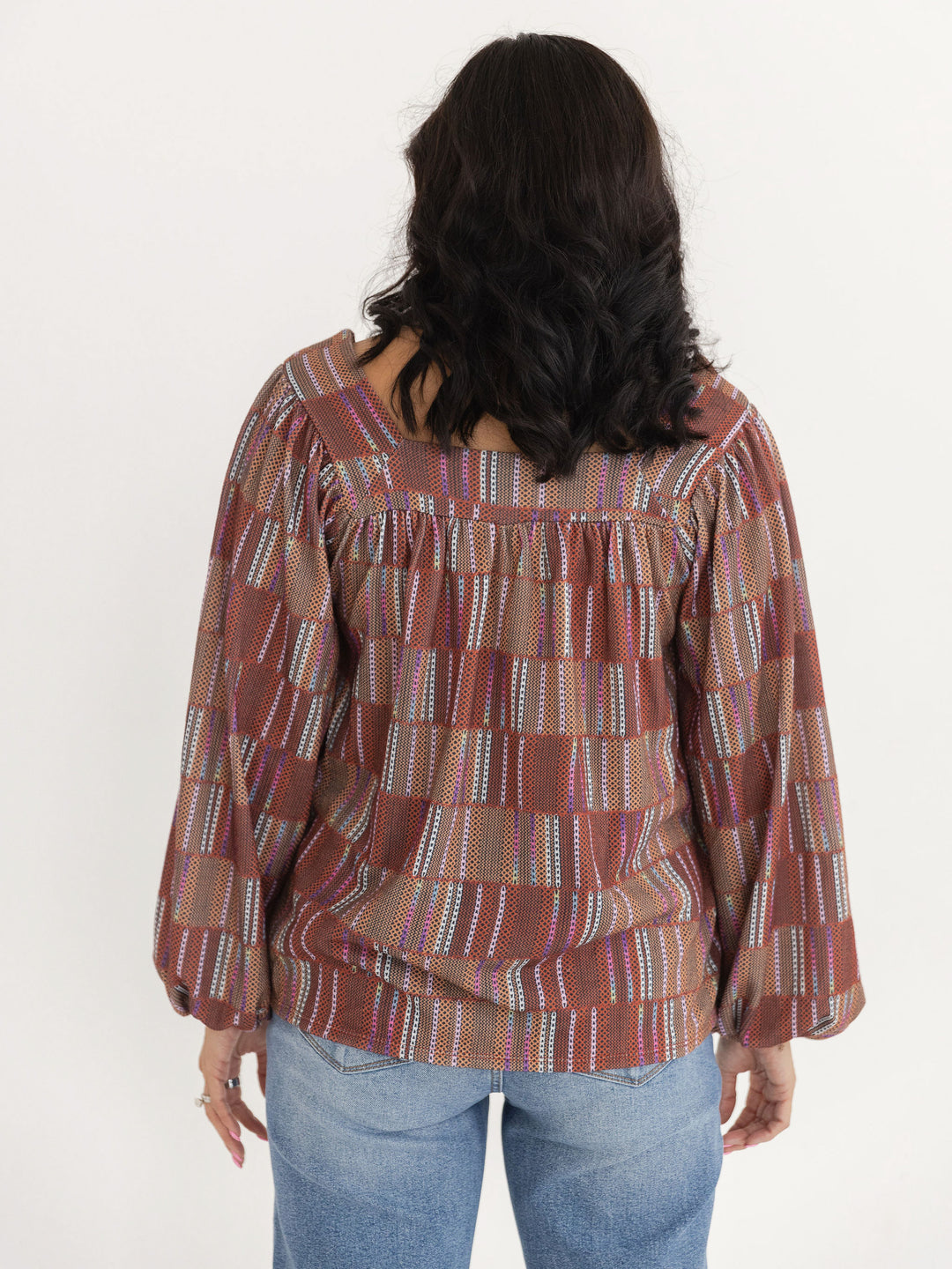 Eclipse Print Square Neck Top