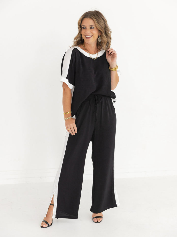 Sassy Side Stripe Blouse