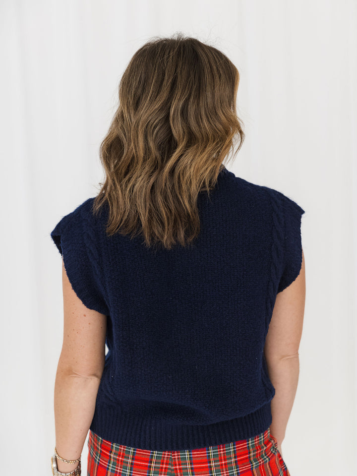 Dapper Diamond Cable Knit Sweater