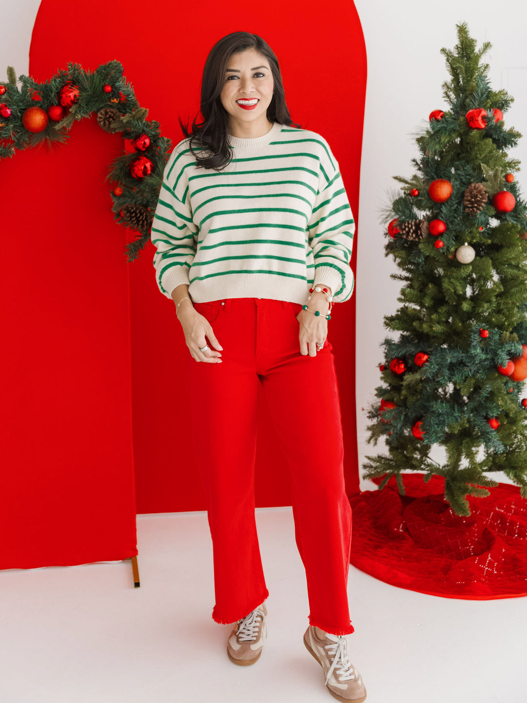 Risen Tummy Control High Rise Crop Wide Leg Pants