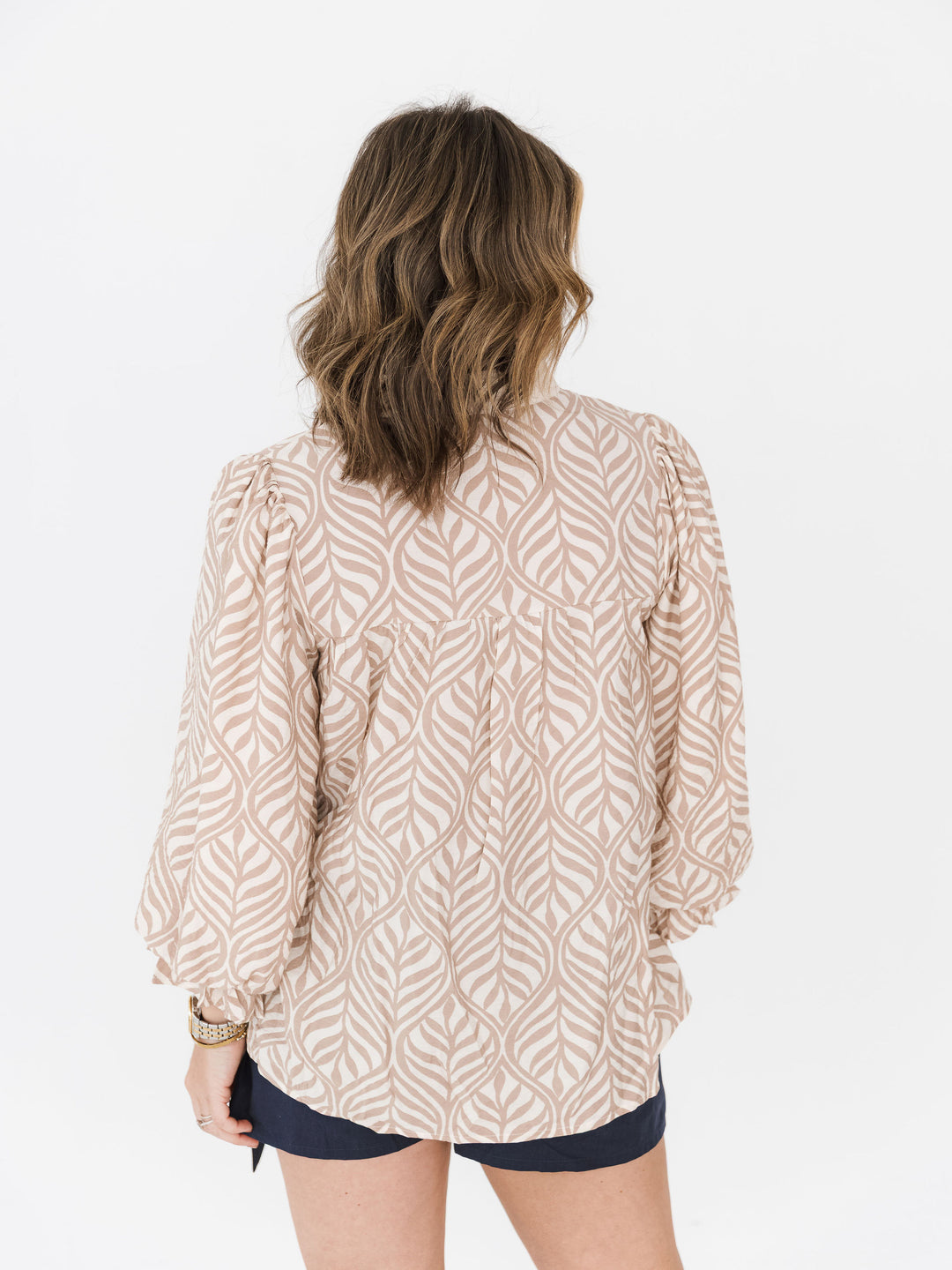 Into the Woods Laced V Neck Blouse