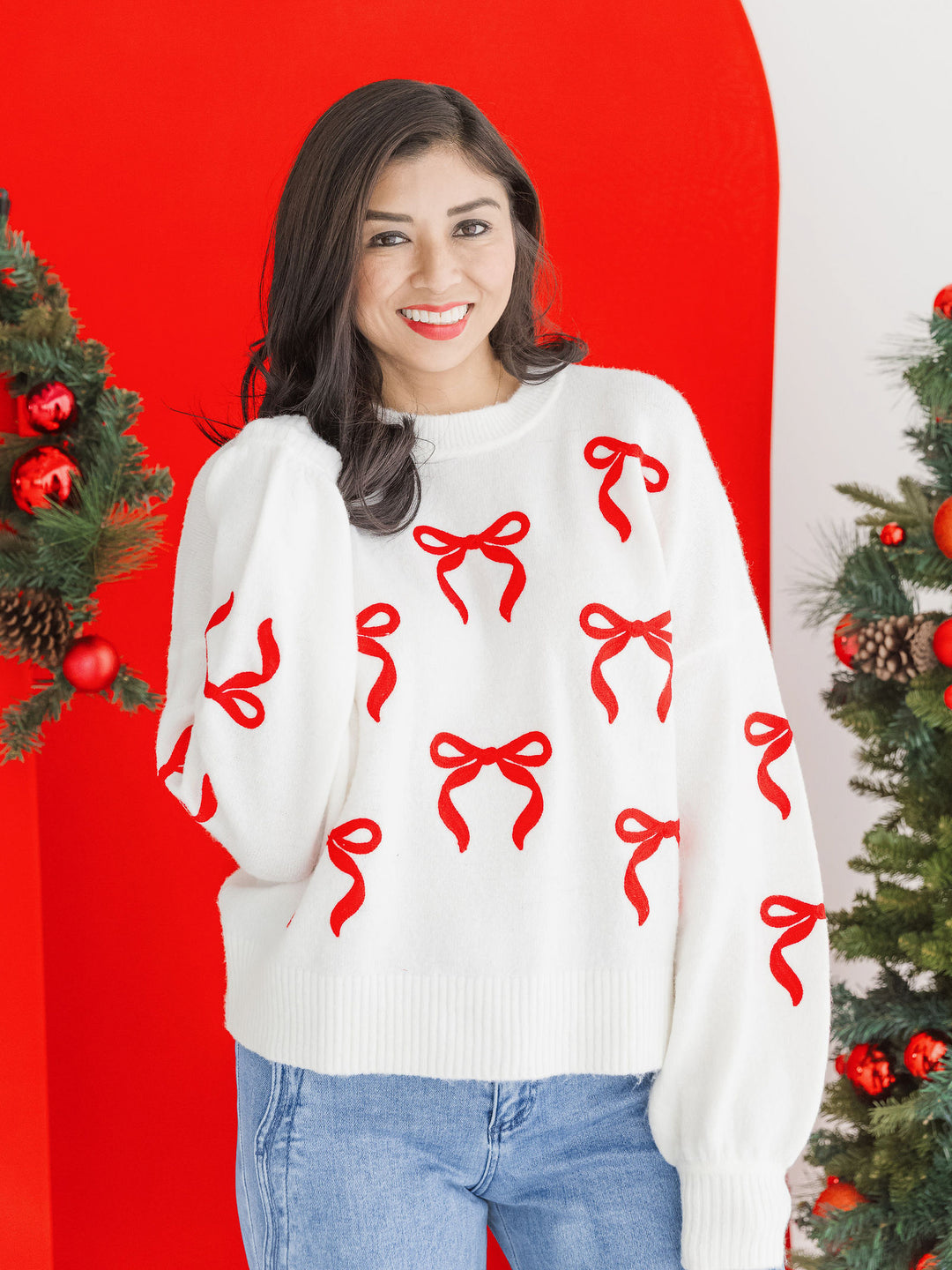 Tied with Joy Bow Pullover