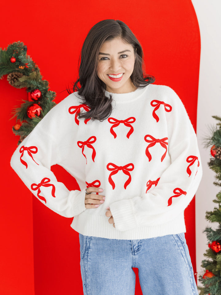 Tied with Joy Bow Pullover