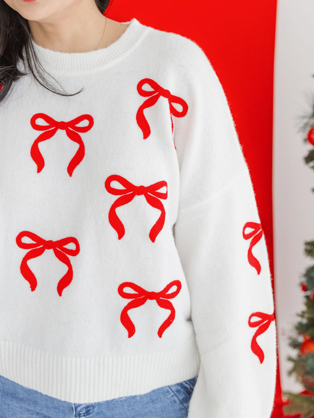 Tied with Joy Bow Pullover