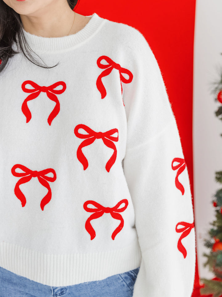 Tied with Joy Bow Pullover