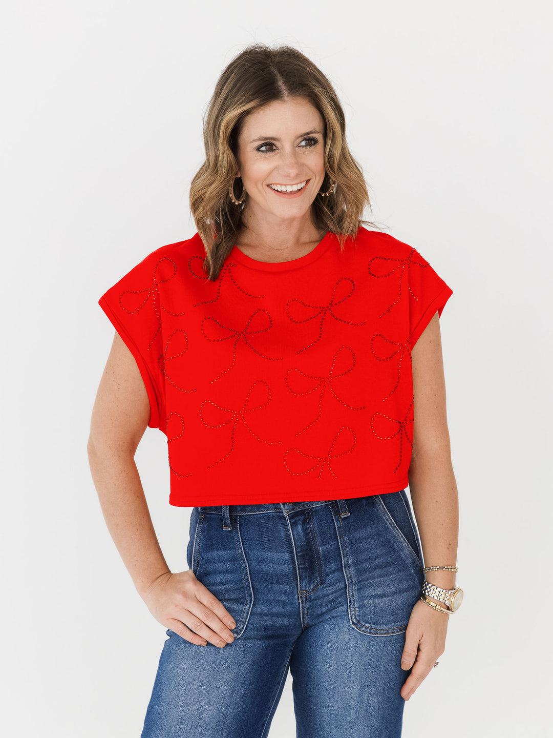 Bouncy Bling Bow Crop