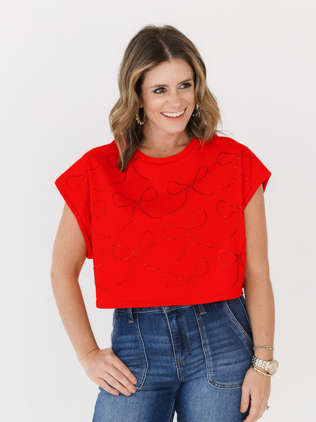 Bouncy Bling Bow Crop