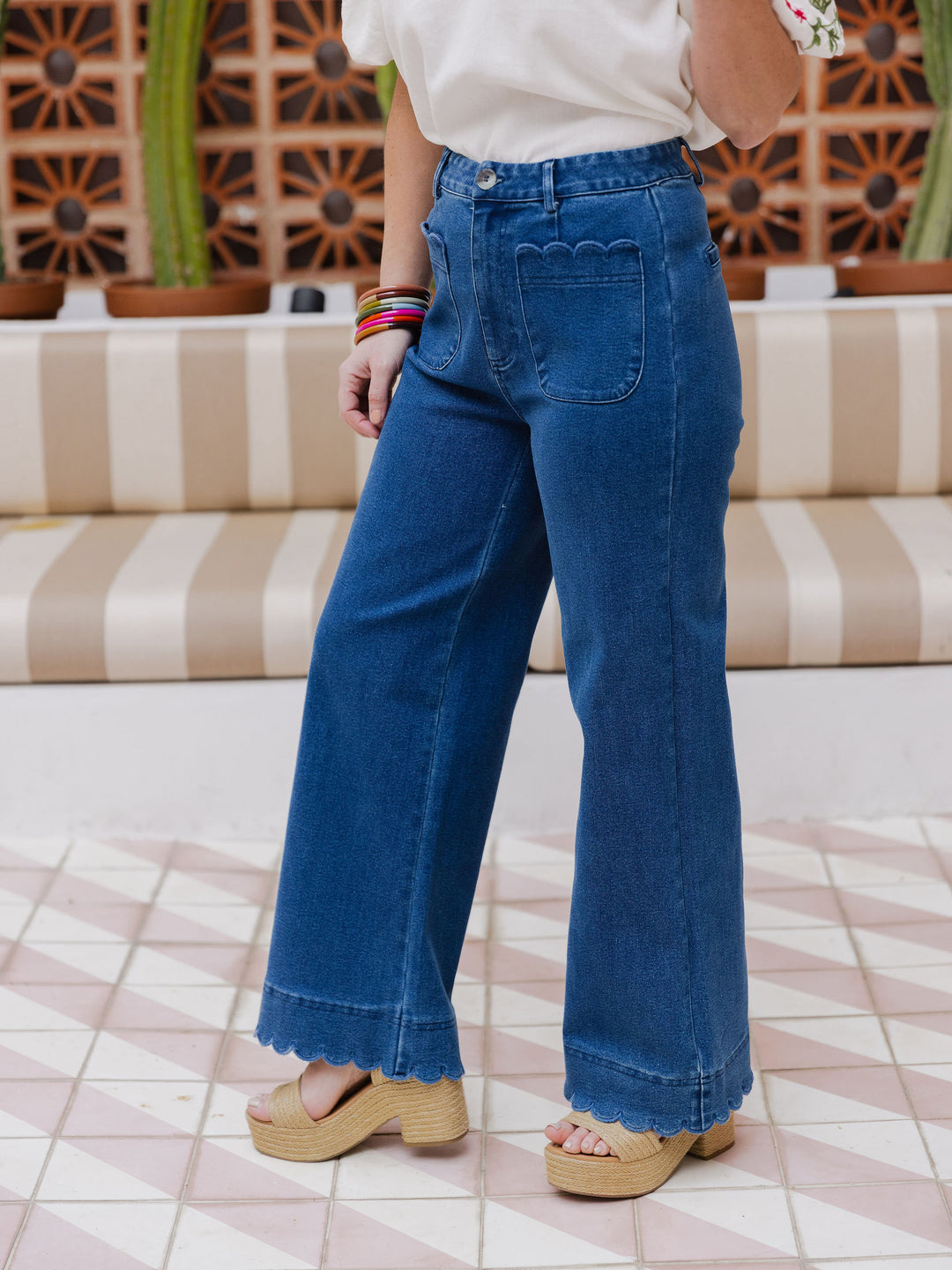 Quite the Statement Front Pocket Denim