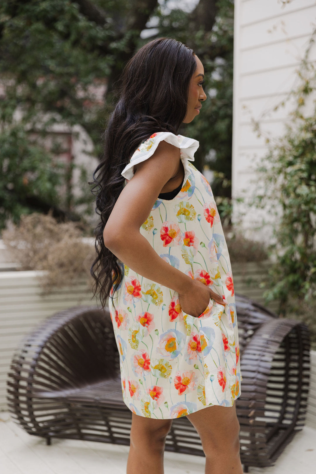Watercolor Poppy Dress
