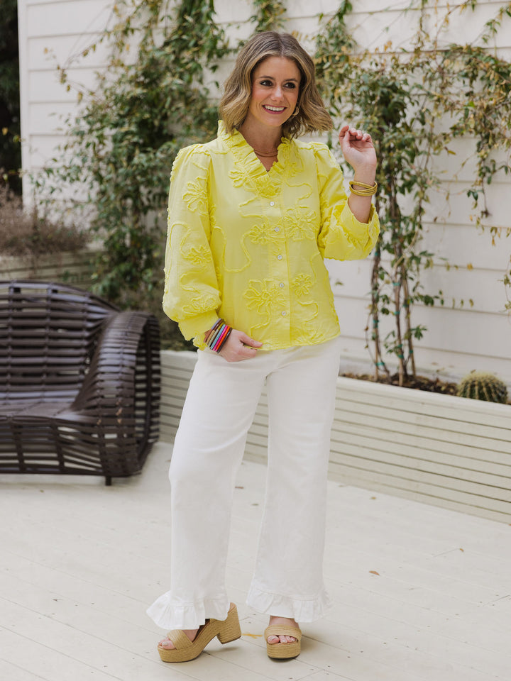 Ruffle Wide Leg Pant