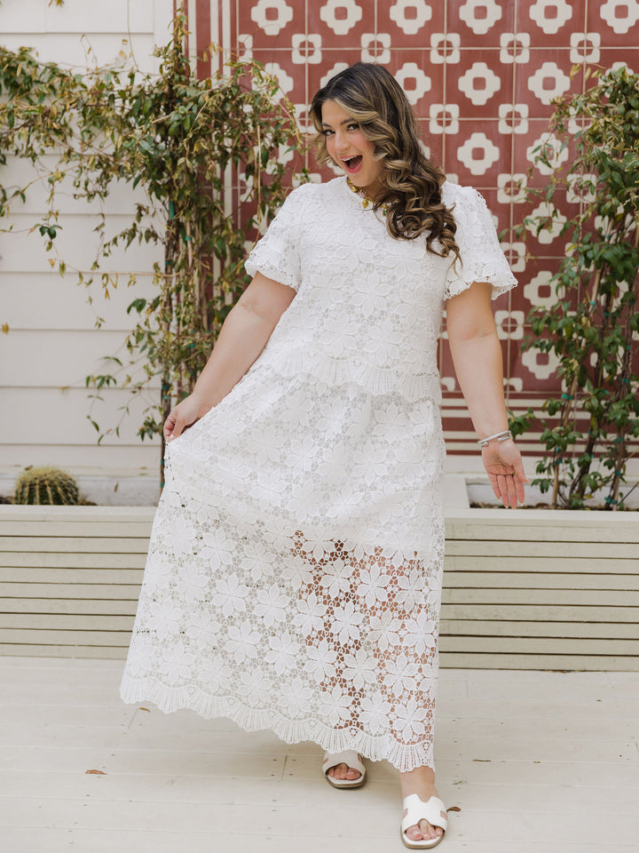 Lacey Look Through Long Skirt