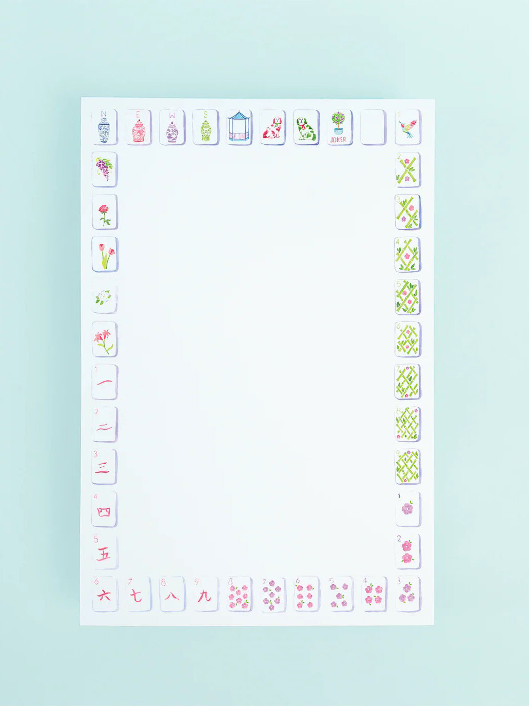 Mahjong Tile Border Notepad