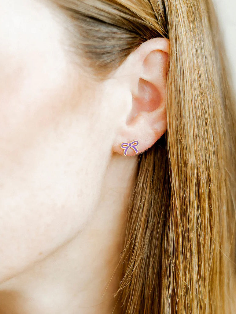 Sadie Bow Screwback Stud Earring 