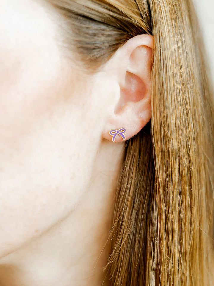 Sadie Bow Screwback Stud Earring 