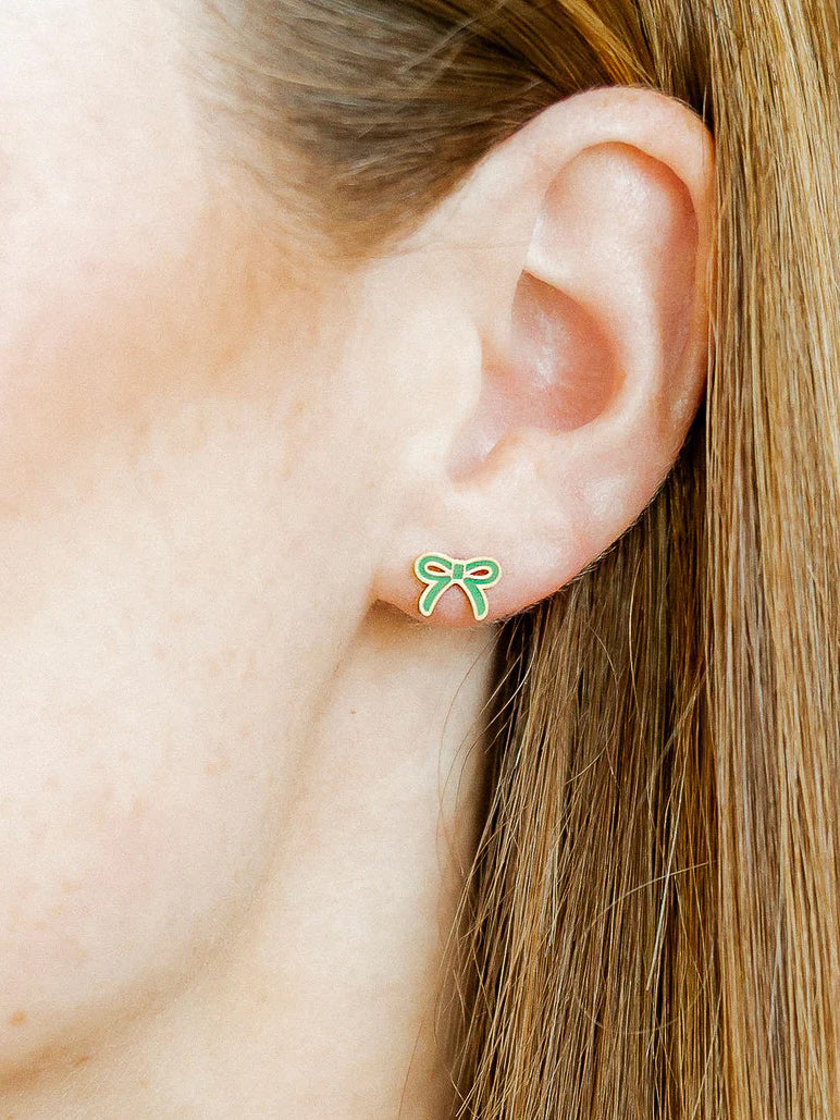 Sadie Bow Screwback Stud Earring 
