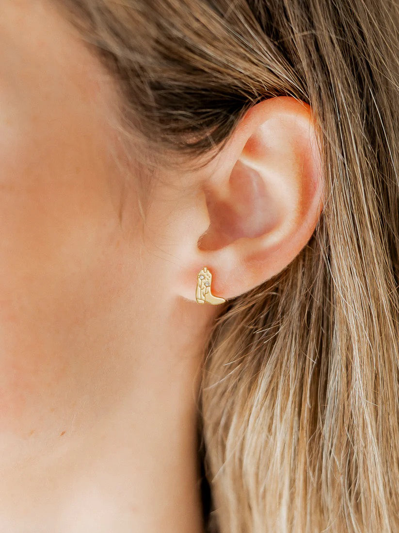 Daisy Cowgirl Boot Screwback Earring