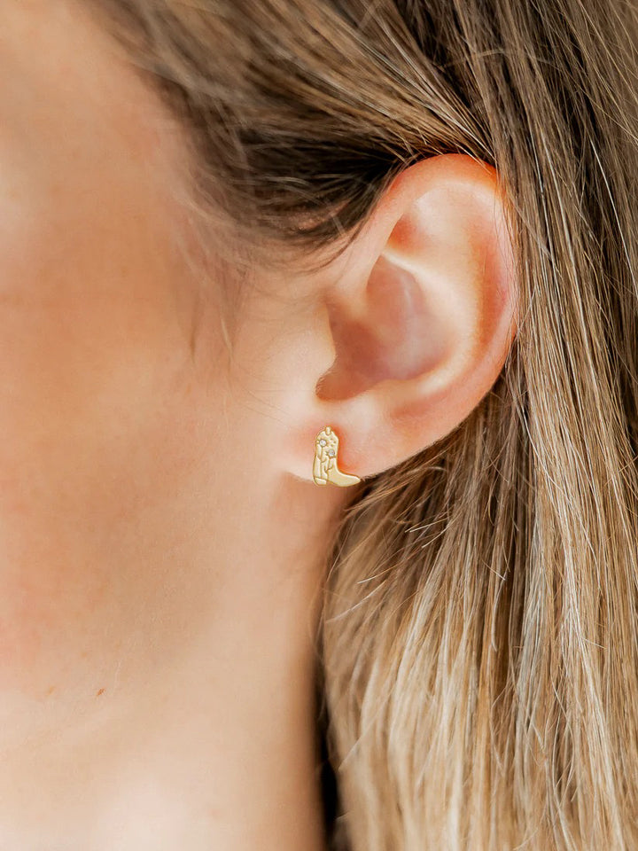 Daisy Cowgirl Boot Screwback Earring