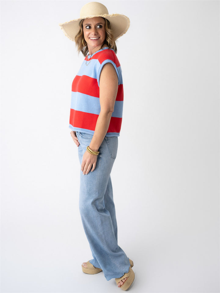 Freedom Stripe Sweater Tank