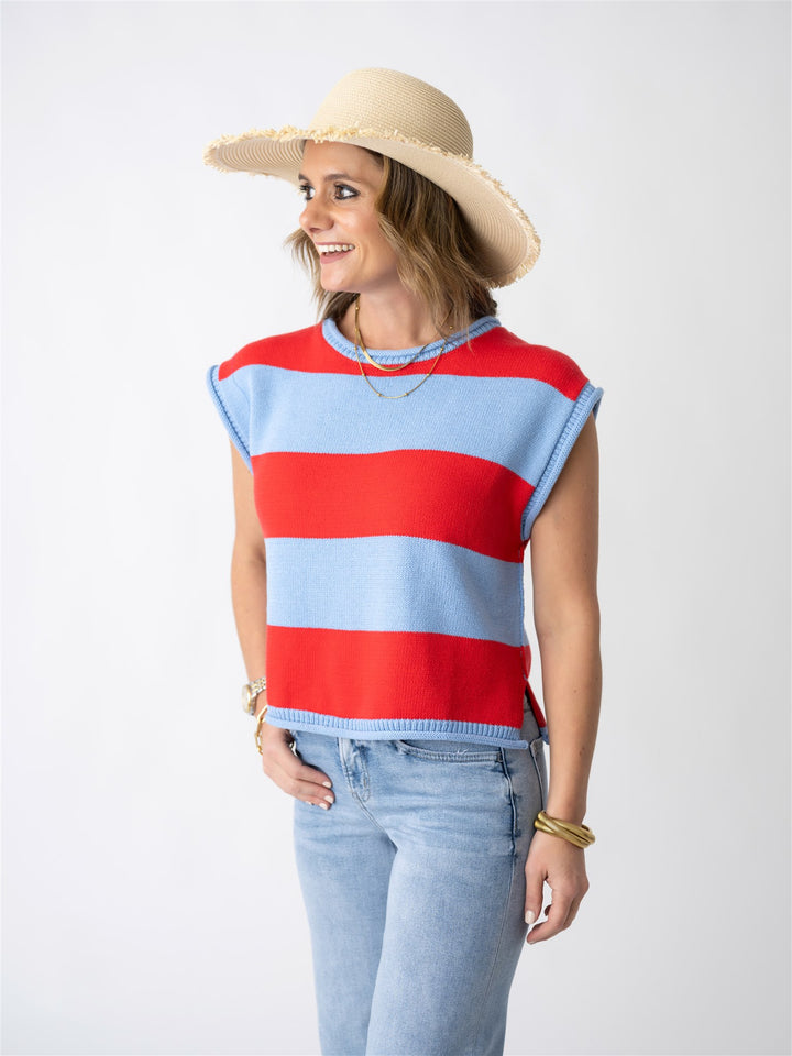 Freedom Stripe Sweater Tank